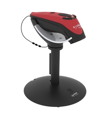 DuraScan D760, 2D Barcode Scanner and Travel ID Reader, Red & Charging Stand